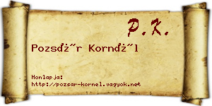 Pozsár Kornél névjegykártya
