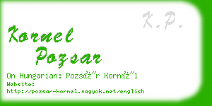 kornel pozsar business card